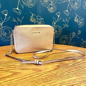 Michael Kors gold crossbody bag